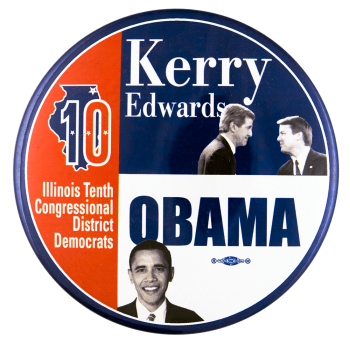 Kerry Obama Campaign Political Busy Beaver Button Museum