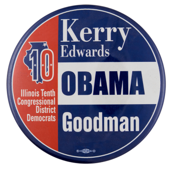 Kerry Obama Goodman Campaign Political Busy Beaver Button Museum