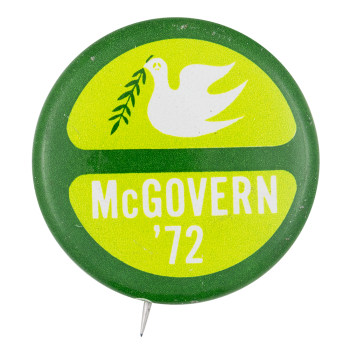 McGovern '72 Peace and Ecology Political Button Museum
