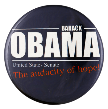 Obama The Audacity of Hope Political Busy Beaver Button Museum