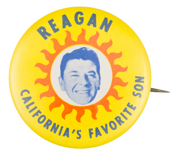 Reagan California's Favorite Son Political Button Museum