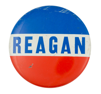 Reagan Red White and Blue Political Button Museum