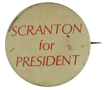 Scranton for President Political Busy Beaver Button Museum