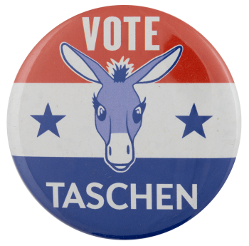 Vote Taschen Political Busy Beaver Button Museum