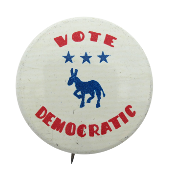 Vote Democratic Political Button Museum