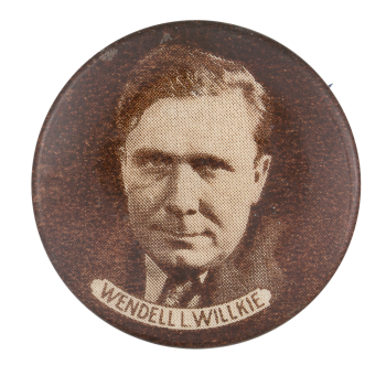 Wendell L. Willkie Portrait Political Button Museum