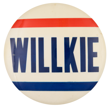 Willkie Red and Blue Two Political Button Museum