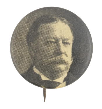 William Howard Taft Black and White Portrait Political Button Museum