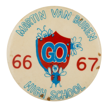 Martin Van Buren G.O. 66-67 Schools Button Museum