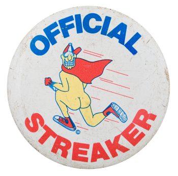 Official Streaker Ice Breakers Button Museum