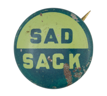 Sad Sack Green Ice Breakers Button Museum