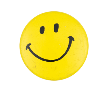 Yellow Smiley 2 Smileys Button Museum