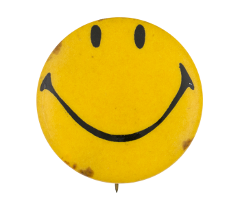 Yellow Smiley 3 Smileys Button Museum