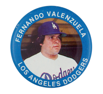 Fernando Valenzuela Los Angeles Dodgers Sports Button Museum