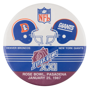Super Bowl XXI Sports Button Museum