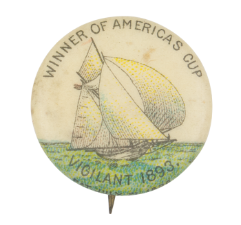 Winner of Americas Cup Sports Button Museum