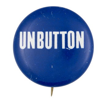 Unbutton Blue and White Self Referential Button Museum