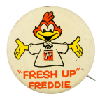 7up Fresh Up Freddie Advertising Button Museum