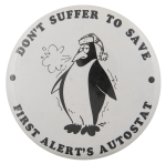 First Alert Autostat Penguin Advertising Busy Beaver Button Museum