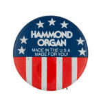 Hammond Organ USA Advertising Busy Beaver Button Museum