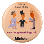 Official Agent of Joy Minister Advertising Busy Beaver Button Museum