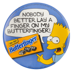 Butterfinger Bart Simpson Advertising Button Museum