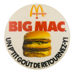 McDonald's Big Mac Advertising Busy Beaver Button Museum