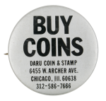 Buy Coins Advertising Button Museum