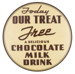 Chocolate Milk Drink Advertising Button Museum
