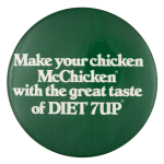 Diet 7Up Advertising Button Museum