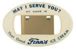 Fenn's Ice Cream Advertising Button Museum