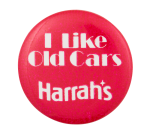 Harrah's Old Cars Advertising Busy Beaver Button Museum