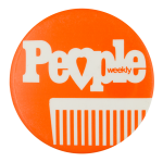 People Weekly Orange Advertising Button Museum