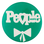 People Weekly Turquoise Advertising Button Museum