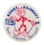 Reddy Kilowatt Electric Servant Advertising Button Museum