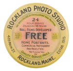 Rockland Photo Studio Advertising Button Museum