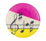Abstract Art with Music Notes Art Button Museum