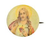 Jesus With Halo Art Button Museum
