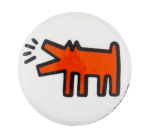 Keith Haring Barking Dog Art Button Museum