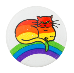 Rainbow Cat Art Button Museum