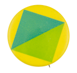 Two Tone Green Square Art Button Museum