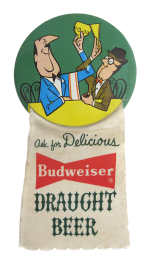 Budweiser Draught Beer Beer Button Museum