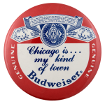 Chicago Budweiser Label Beer Busy Beaver Button Museum