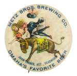 Metz Brothers Brewing Company Beer Button Museum