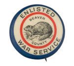 Enlisted War Service Beavers Button Museum 