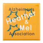 Alzheimer's Association Heather and Mel Cause Busy Beaver Button Museum