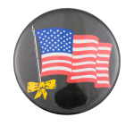 American Flag and Ribbon Cause Button Museum