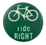 Bicycle Ride Right Cause Button Museum