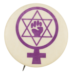 Female Jewish Power Cause Button Museum