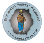 Help Smokey Prevent Wildfires Cause Button Museum
